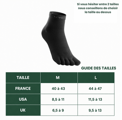 Chausettes à orteils pour randonneurs