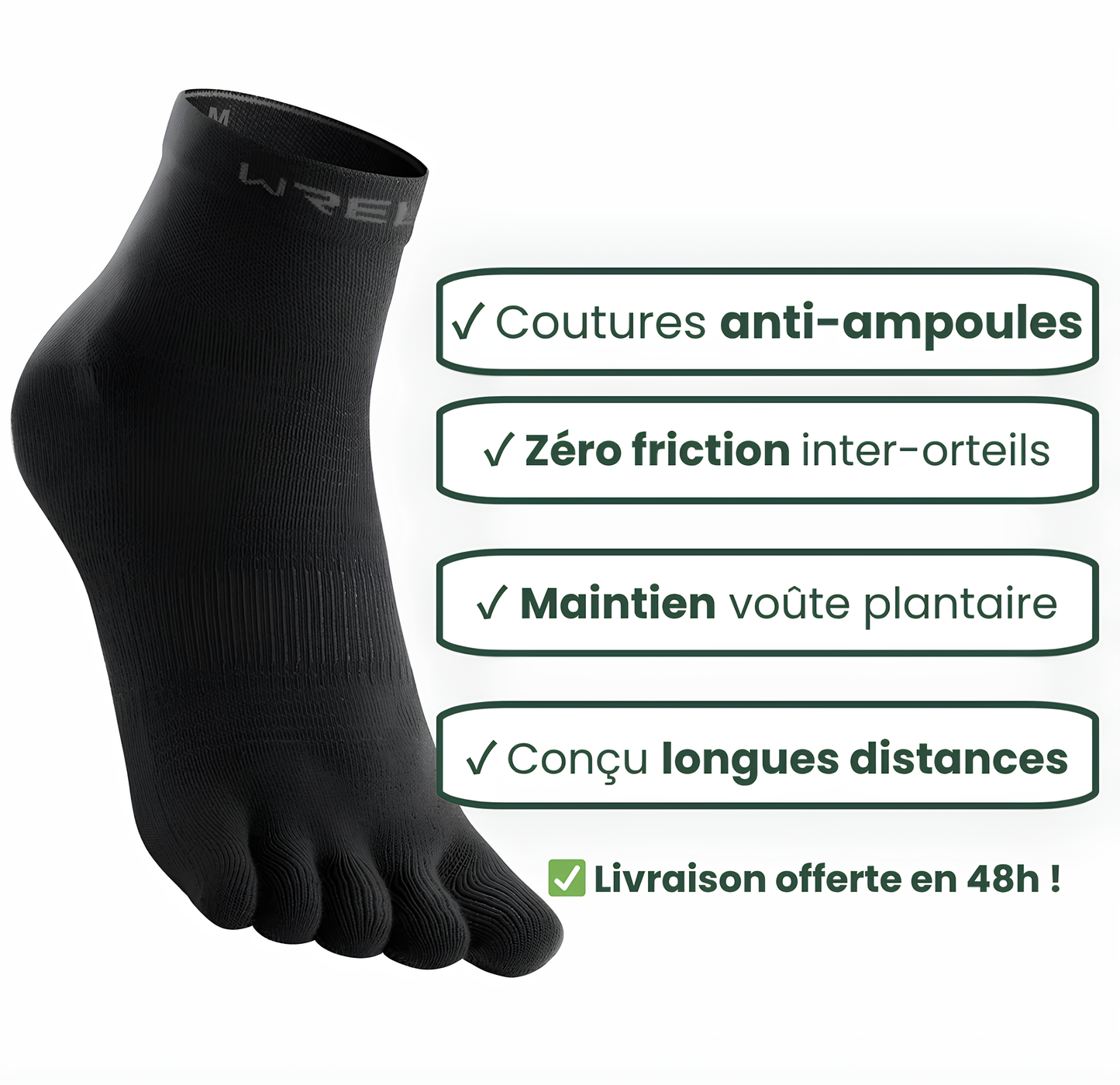 Chausettes à orteils pour randonneurs